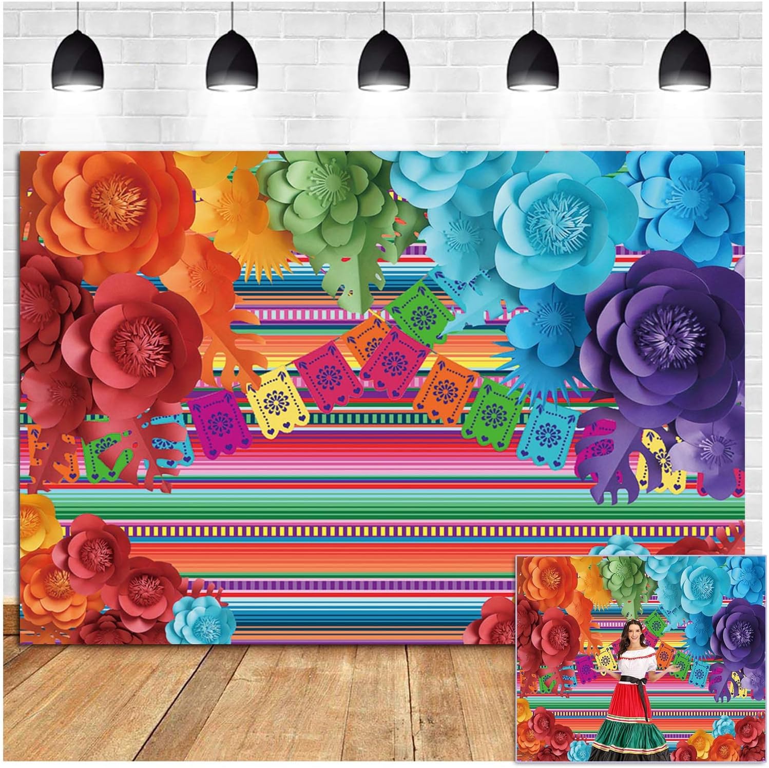 Toile De Fond Photo Fiesta Mexicaine 3x2 M - Thème été, Tropical, Cinco De Mayo, Décoration Fête