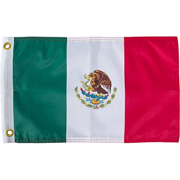 Mexico Flag 12x18 Inches - Perfect for UTV ATV SxS Boats - Attach to Whip Lights or Flag Poles - Double Sided