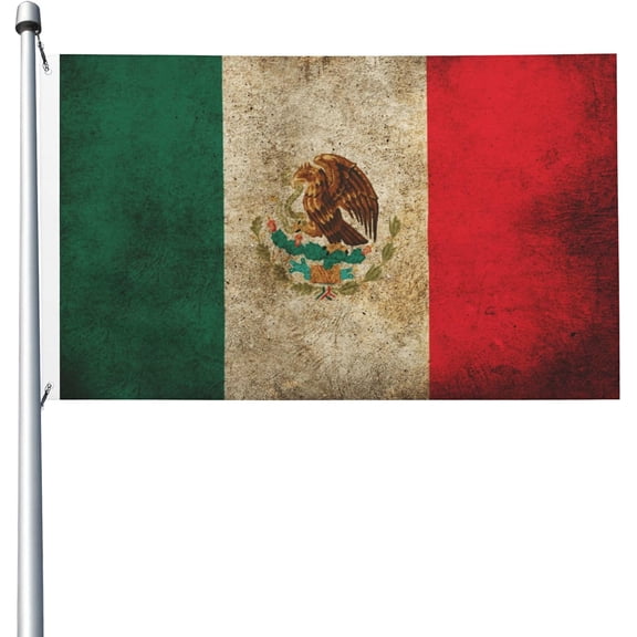 Mexico Flag 3x5 Ft - Polyester Lightweight Flags Grommets for Party Decorations, Sports Events Decorations