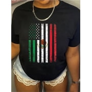 Mexico Flag Gift 4th of July USA American Mexican Flag T-Shirt