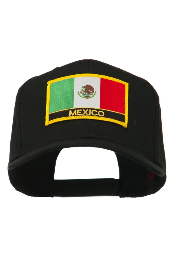 Mexico Flag Letter Patched High Profile Cap - Black OSFM