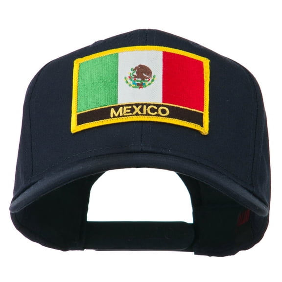 Mexico Flag Letter Patched High Profile Cap - Navy OSFM