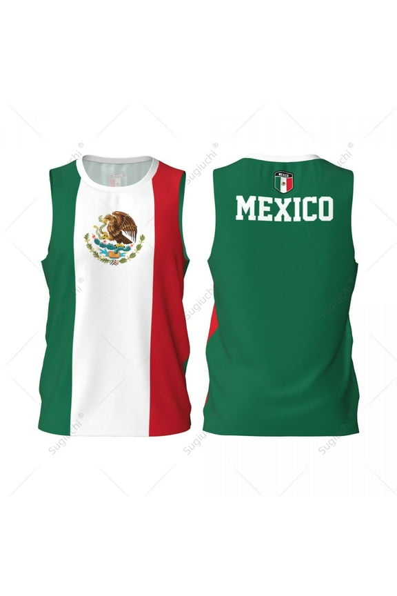 Mexico Flag Men Basketball Sports Jersey Running Fitness Multifunction Sleeveless tshirt Exclusive Custom Name Nunber