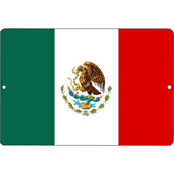 Mexico Flag Metal Tin Sign Wall Decor Man Cave Bar Mexican Hispanic