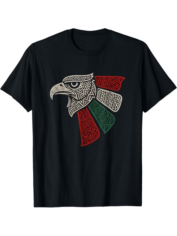 Mexico Flag Mexican Eagle Aztec Hecho En Mexico Classic Theme Everyday Message T-Shirt