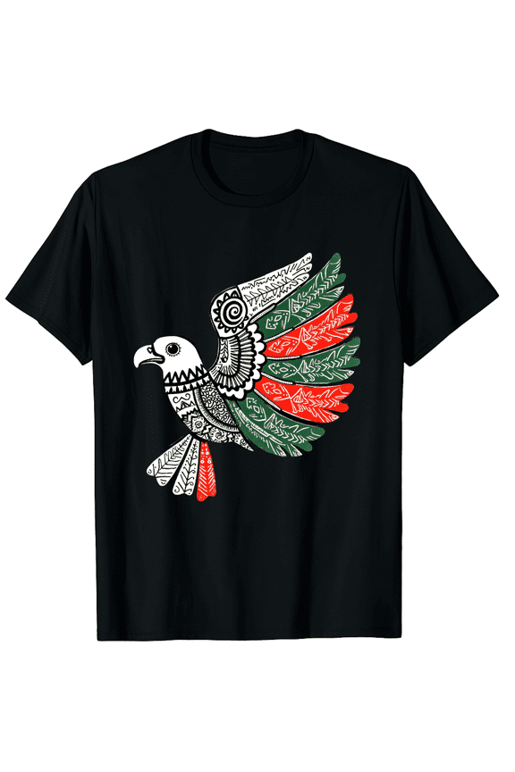 Mexico Flag Mexican Eagle Aztec Style Hecho En Men Women Short Sleeve Graphic T-Shirt, Travel Souvenir