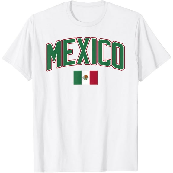 Mexico Flag Mexican Hispanic Siesta Pride Vintage T-ShirtMen's and women's pure cotton short-sleeved shirts