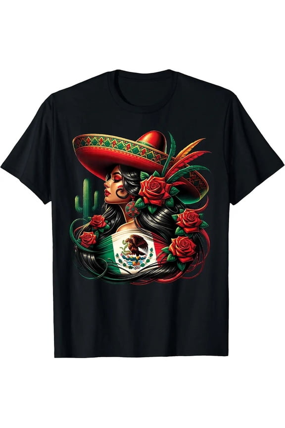 Mexico Flag Mexican Hispanic Siesta Pride Viva Mexico Apparel Unisex T-Shirt, up to Size 5XL