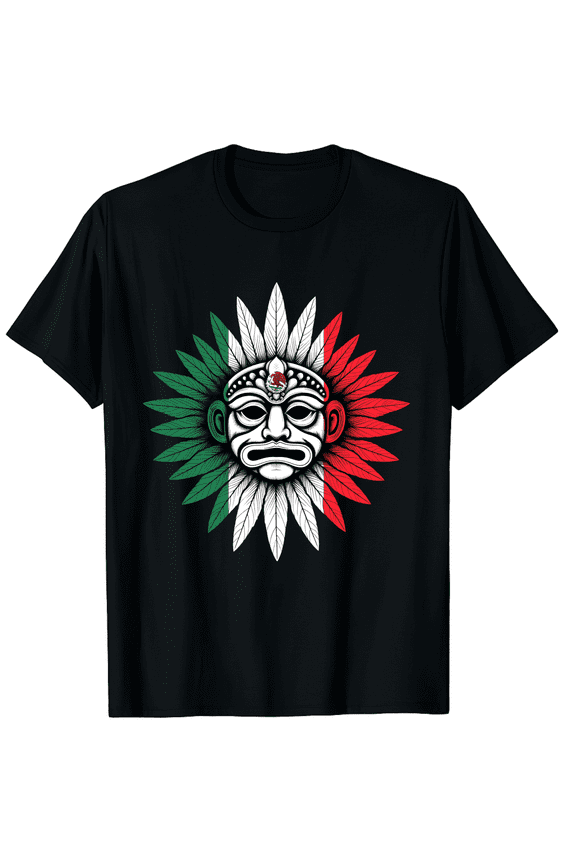 Mexico Flag Mexican Pride Roots Men Women Short Sleeve Graphic T-Shirt, Travel Souvenir