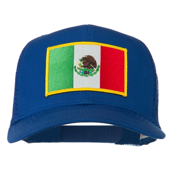 Mexico Flag Patched Mesh Cap - Royal OSFM