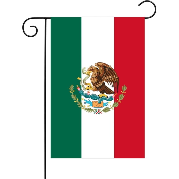 Mexico Flag Small Mini Garden Flags 12x18 Double Sided Weather Resistant Yard Flags for Outdoor Indoor Decor (Mexico)