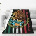 thumbnail image 1 of Mexico Flag Throw Blankets for Couch & Bed, 50"x40" Fleece Blanket Flannel Blanket Super Soft & Warm Blankets for Fall and Winter Lightweight Fuzzy Cozy Microfiber Blankets for Women, Men, Kids, 1 of 14