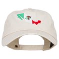 thumbnail image 1 of Mexico Flag with Map Embroidered Unstructured Washed Cap - Beige OSFM, 1 of 5