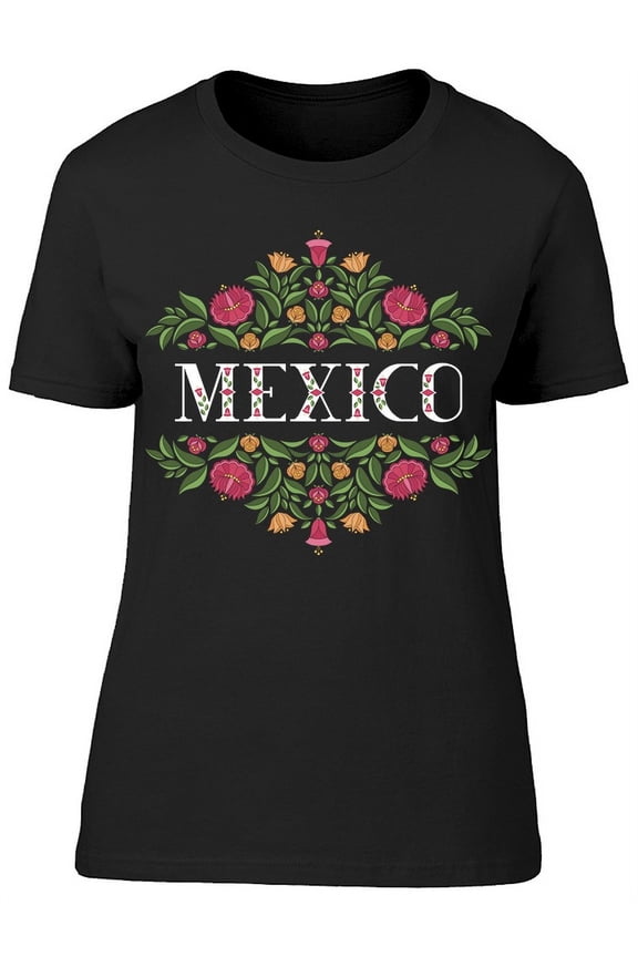 Mexico Floral Ornament T-Shirt Women -Image by Shutterstock, Female Small