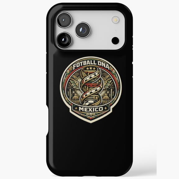 Mexico Football DNA Soccer Emblem for iPhone Case 11 through 17 Pro Max