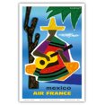 thumbnail image 1 of Mexico - France - Mexican Guitar Player in Sombrero and Poncho - Vintage Airline Travel Poster by Guy Georget c.1963 - Master Art Print (Unframed) 12in x 18in, 1 of 4