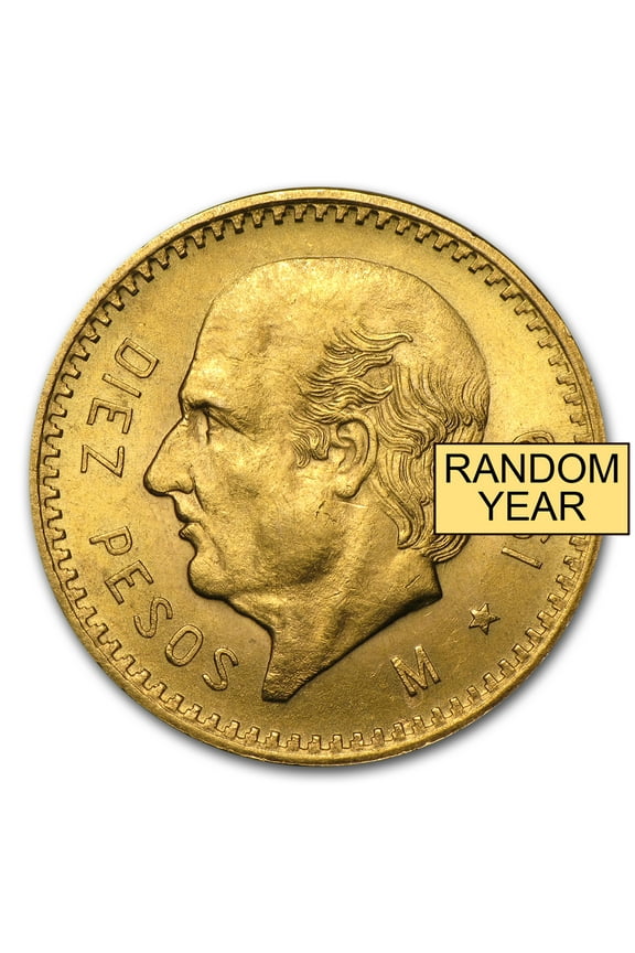 Mexico Gold 10 Pesos (Random Year) AU-BU