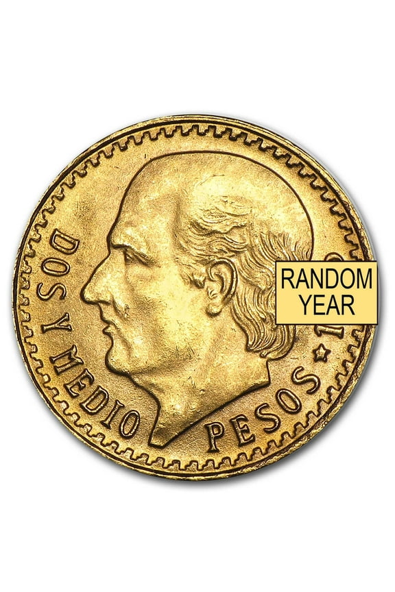 Mexico Gold 2 1/2 Pesos (Random) AU-BU
