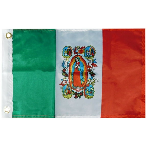 Mexico Guadalupe 12x18 12"x18" Polyester Boat Motorcycle Flag Grommets