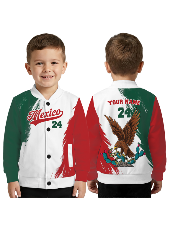 Mexico Heritage Coat, Custom Mexican Flag Outerwears, Personalized Mexican Eagle Pride Jacket