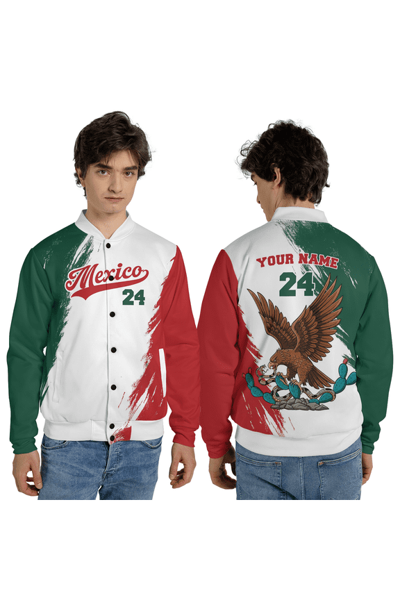 Mexico Heritage Coat, Custom Mexican Flag Outerwears, Personalized Mexican Eagle Pride Jacket