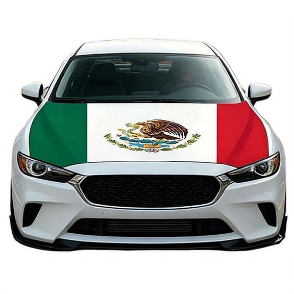 Mexico Hood Cover Flag,Car Hood Cover for Decor,Football Fan Event Championship Fans Bonnet Decoration, Universal Fit for Cars, SUVs, Trucks and Crossovers,Reusable Football Fan Vehicle Accessory