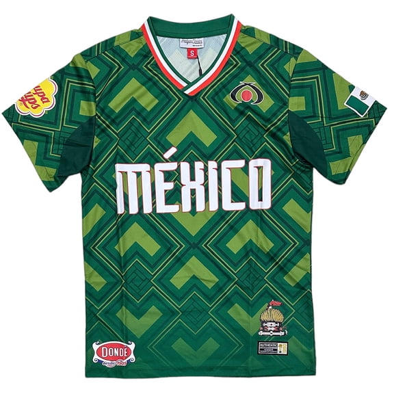 Mexico International Team Men's 1990 Retro Soccer Jersey by Headgear Classics (Large, Green)