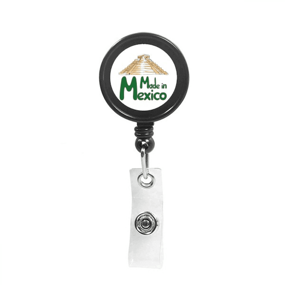 Mexico Landscape Ruins Building Mexican Retractable Keychain Badge Holder ID Badge