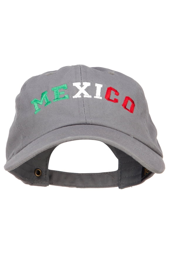 Mexico Letters Embroidered Unstructured Washed Cap - Grey OSFM