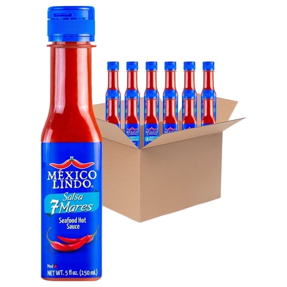 Mexico Lindo 7 Mares Hot Sauce, 5 oz, Pack of 12