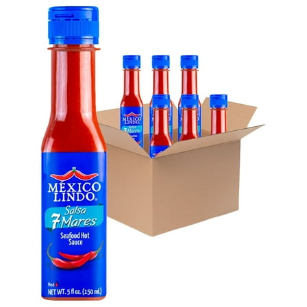 Mexico Lindo 7 Mares Hot Sauce, 5 oz, Pack of 6