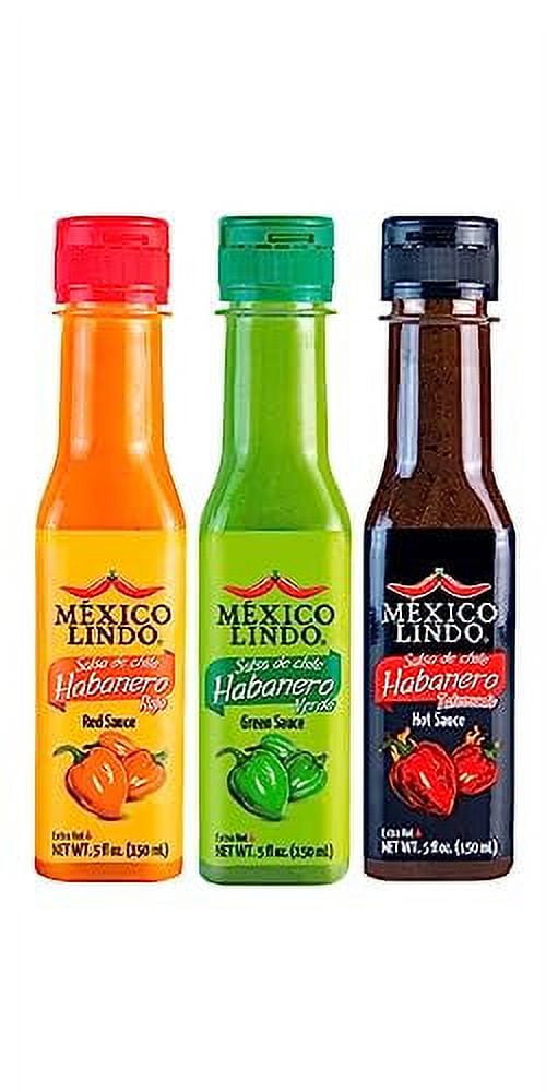 Mexico Lindo Hot Sauce Variety Pack Includes 1 Bottles Each of Red