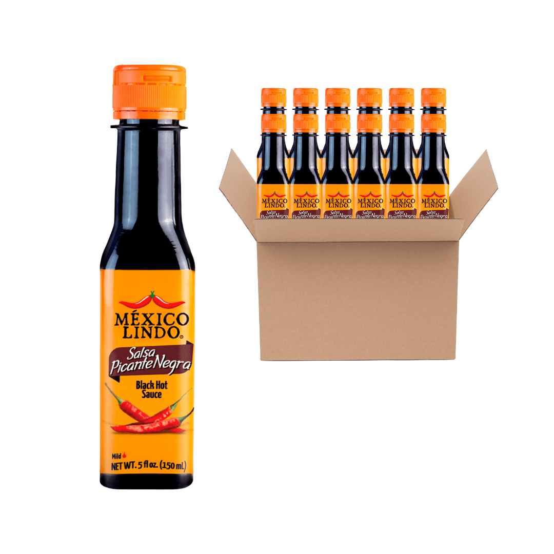 Mexico Lindo Picante Negra Hot Sauce, 5 oz, Pack of 12