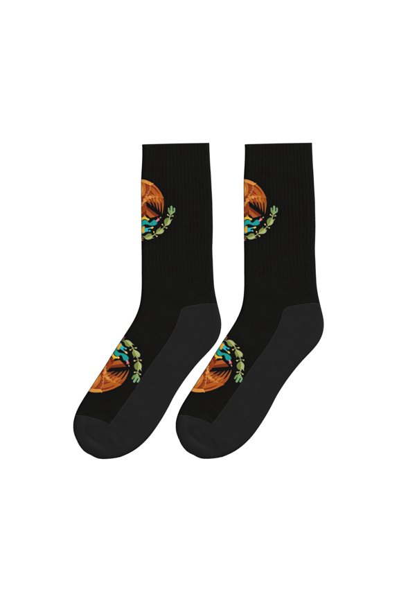 Mexico-Logo Athletic Crew Novelty Socks for Womens Mens
