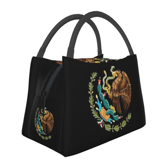 Mexico-Logo Lunch Tote Bag Trendy Lightweight Reusable Stylish Bento Box For Adult