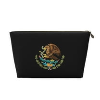 Mexico Logo Purse Organizer Handbags Totes Leather Zipper Printing Bag For Women Travel Toiletry Bag