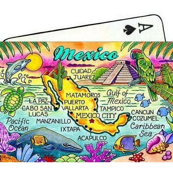 Mexico Map Collectible Souvenir Playing Cards