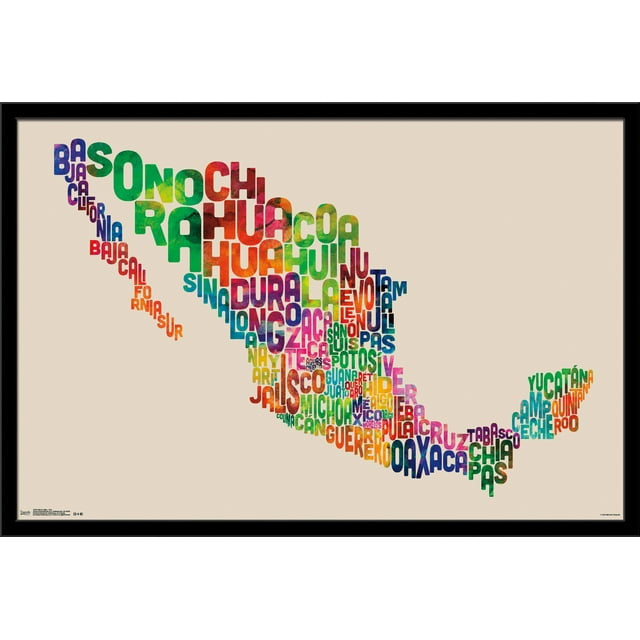 Mexico Map - Text