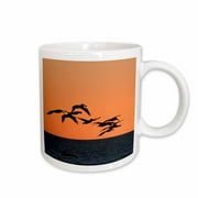 Mexico, Mazatlan. Pelican birds flying at dusk - SA13 CSL0168 - Charles Sleicher 15oz Mug mug-86626-2