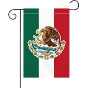 Mexico Mexican Flag 12x18 Inch Mexico Garden Flag Double Sided Outdoor Yard Lawn Decor Home Decor Welcome Sign