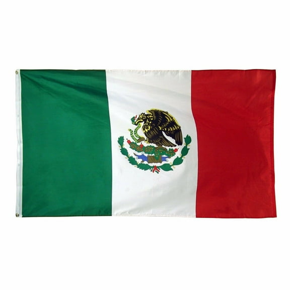 Mexico Mexican Flag 4x6 Foot Flag Banner (150 Denier) Super Poly Indoor/Outdoor
