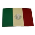 thumbnail image 1 of Mexico Mexican Flag Belt Buckle Country HEBILLA Vaquero Siempre Square Western, 1 of 2