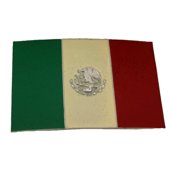 Mexico Mexican Flag Belt Buckle Country HEBILLA Vaquero Siempre Square Western
