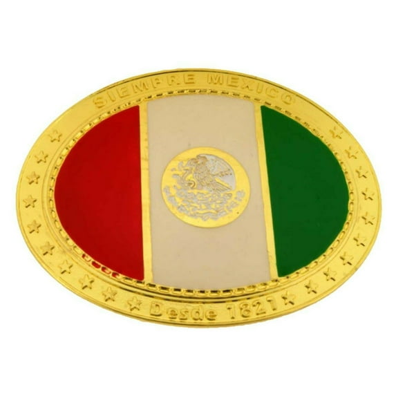 Mexico Mexican Flag Belt Buckle Country Rodeo Western Cowboy Style New Men Women
