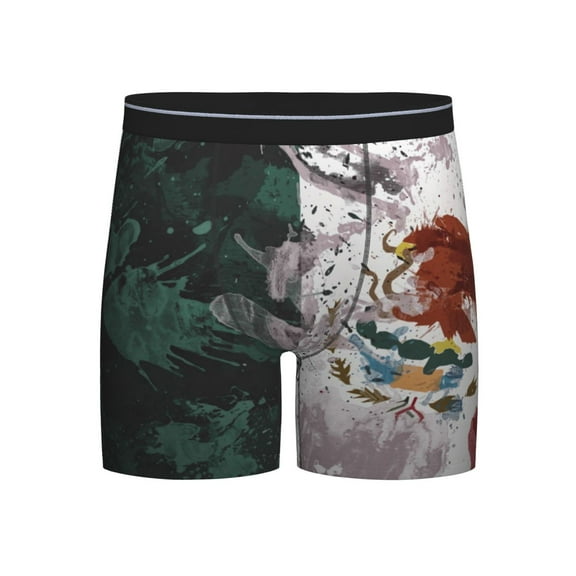 Mexico-Mexican-Flag Boxer Briefs Novelty Underwear With Fly Underwear For Men