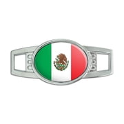 Mexico Mexican Flag Oval Slide Shoe Charm