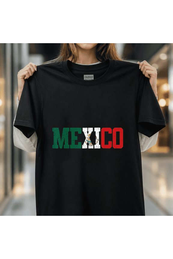 Mexico Mexican Flag Vintage Pride México Men Women Kids Graphic Tee Unisex T-Shirt, S-5XL