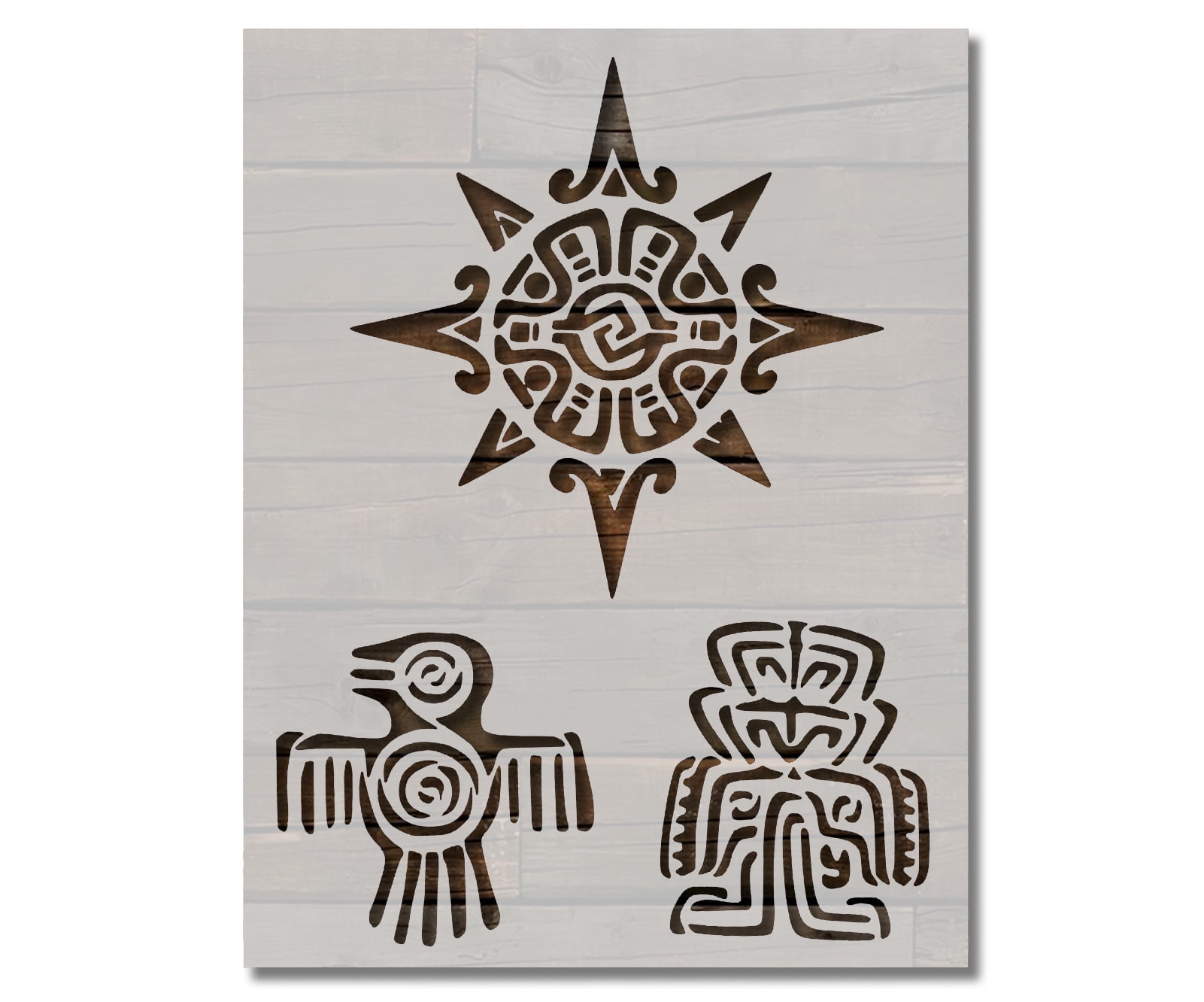 Mexico Mexican Maya Mayan Aztec Symbol Stencil Template Reusable 8.5 x 11  for Painting on Walls, Wood, Etc. By Stencilville - Walmart Business  Supplies, image size:1601x1332