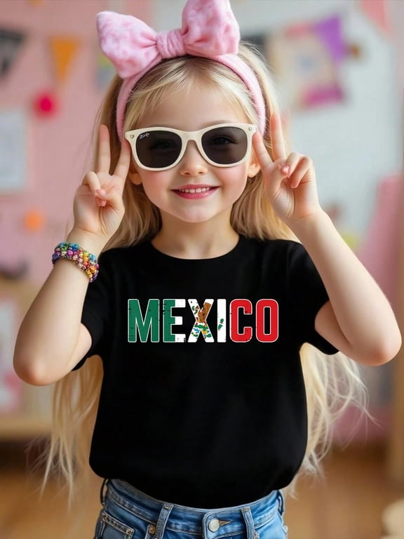Mexico Mexican Soccer Fan Men Women Boys Girls KidsCotton Soft Graphic Tee Breathable Playwear T-Shirt