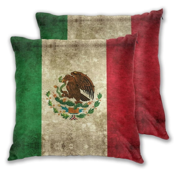 Mexico-Mexican Throw Pillow Covers Pack of 2 Soft Decorative Square Cushion Covers for Couch Sofa Bed Livingroom Car 22"x22"